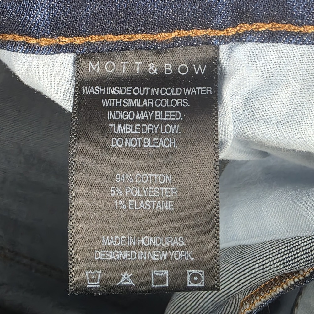 Mott & Bow Jeans Womens Size 29x32 Boyfriend Fit Dark Wash Blue Denim Pants - Picture 7 of 11